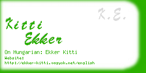 kitti ekker business card